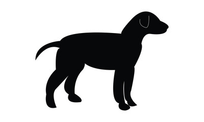 Dog silhouette Design With White Background. 