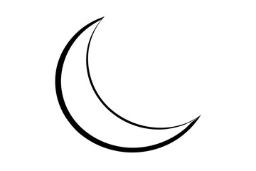 abstract simple moon silhouette