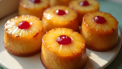 Mini Pineapple Upside-Down Cakes: Perfectly Portioned Individual Desserts