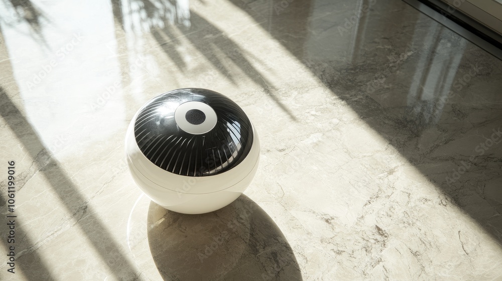 Poster modern design sphere with circular pattern on surface