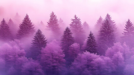Purple Foggy Forest - Illustration