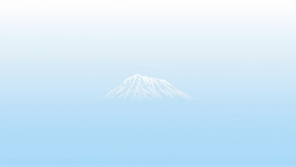 Fototapeta premium Generative AI, Minimalist Mountain Landscape with Soft Pastel Blue Background
