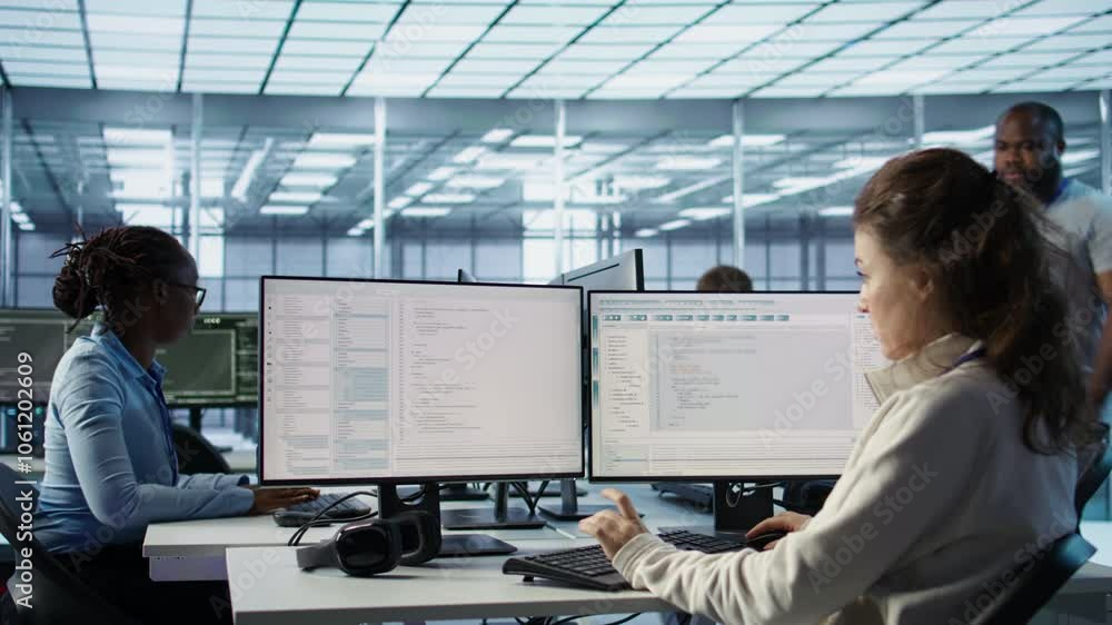 Poster team of admins doing yearly checkup to prolong data center electronics life span and avoid downtime.