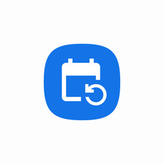 calendar backup icon sign vector