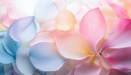 Fototapeta premium Delicate pastel petals create a soft and romantic background.