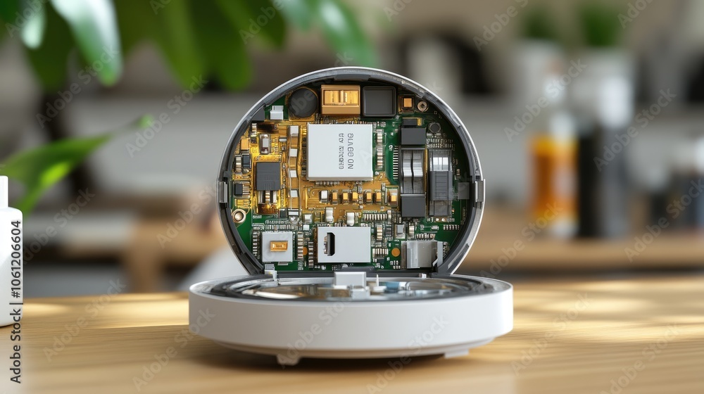 Poster modern circuit board in stylish device design