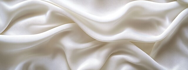 Fototapeta premium A smooth, flowing white fabric draped elegantly, showcasing its texture and sheen.