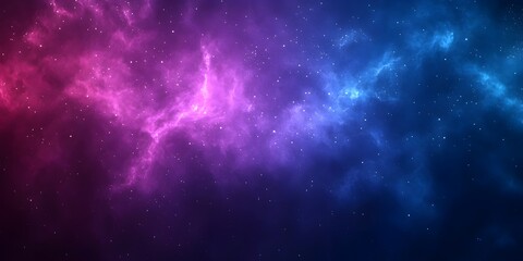 Naklejka premium A breathtaking cosmic scene showcases vibrant shades of pink and blue swirling through a starry sky. The dynamic colors create a mesmerizing galactic atmosphere.