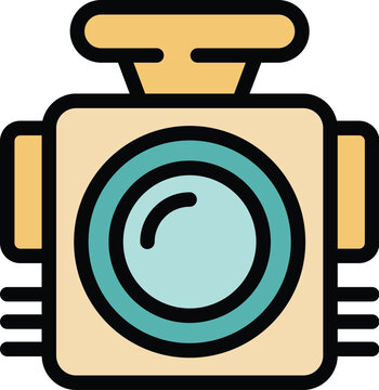 recommend clip art: Car dvr camera recording traffic situation while driving on the road