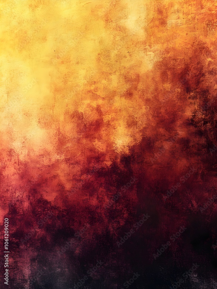 Poster a captivating abstract image showcasing a gradient of warm hues ranging from deep red to bright oran
