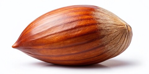 Isolated Hazelnut on White Background for Culinary and Health Purposes, Perfect for Stock Photography and Nutritional Content