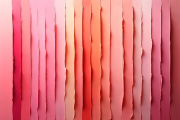 A vibrant display of torn paper in various shades of pink, ranging from deep magenta to soft blush, creating a warm and inviting atmosphere.