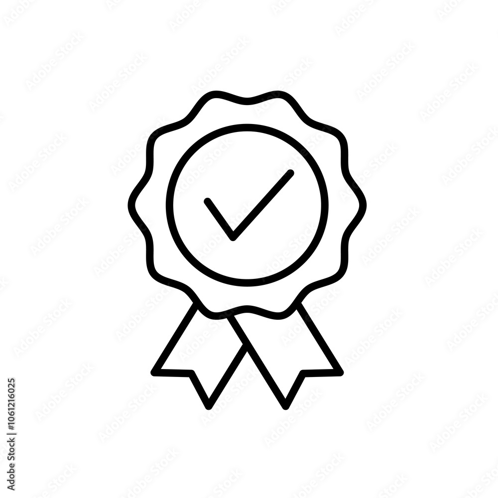 Poster guarantee recommended vector icon.vector flat black simple linear illustration for web and app..eps
