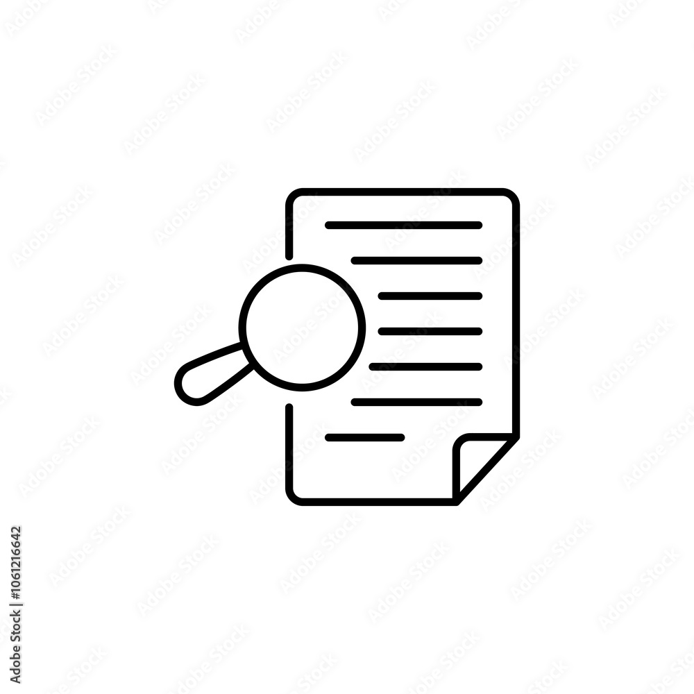 Poster analytics document vector icon. paper document linear illustration for web and app..eps