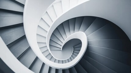 Fototapeta premium Mesmerizing Spiral Staircase: An Architectural Masterpiece