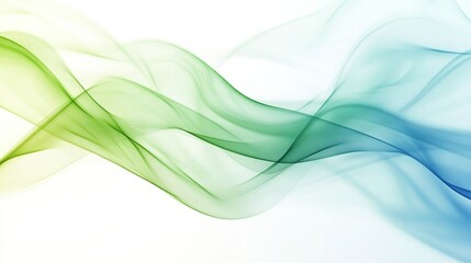 Naklejka premium A calm green to blue gradient wave softly design that creates a soothing and tranquil visual effect