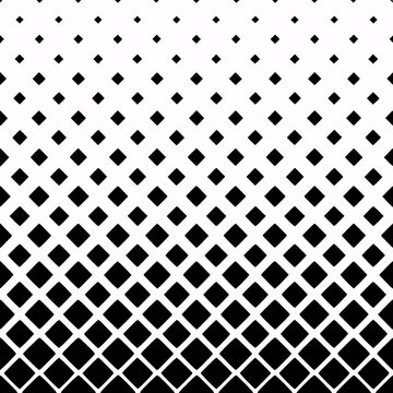 A black and white abstract image with a repeating diamond pattern that fades from solid black at the bottom to a sparse pattern at the top, creating a halftone effect