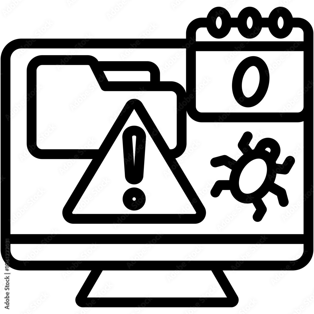 Aufkleber zero day exploit icon