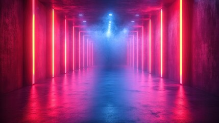 Neon Lights Corridor