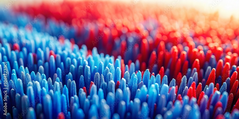 Aufkleber modern simple red and blue abstract background with tilt-shift effect for contemporary design and ar