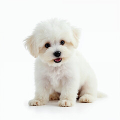 Obraz premium portrait of white terrier puppy
