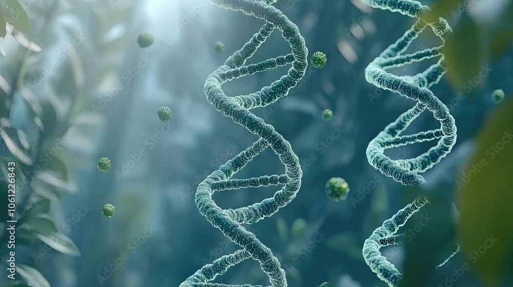 Poster abstract representation of dna structure in nature