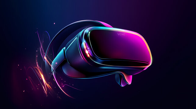 Revolutionizing immersion a sleek and minimalistic design for the future of virtual reality headsets. Virtual Reality Console. Illustration