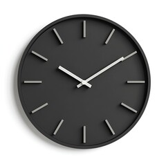 Minimalist Black Clock with White Hands