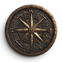 Fototapeta premium Vintage Bronze Compass Rose