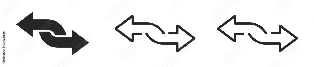 Poster double arrow vector icon concepts. transfer icon. exchange arrow vector illustration