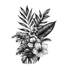 flower, vector, floral, nature, flowers, plant, illustration, leaf, bouquet, design, summer, pattern, spring, art, decoration, blossom, drawing, flora, ornament, card, vintage, garden, beauty, sketch,