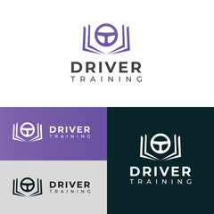 Creative Driver training vector logo design