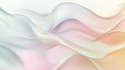 Obraz premium Serene Wave Pattern on Transparent Abstract Background with Colorful Gradient - Peaceful Water Ripples and Flowing Design