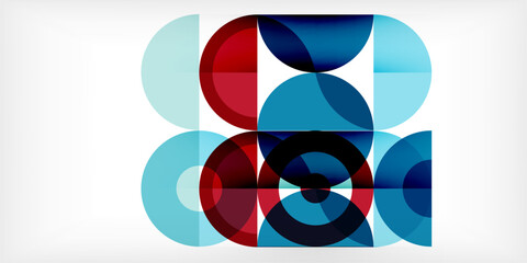 Fototapeta premium Colorful circle abstract background. Template for wallpaper, banner, presentation, background