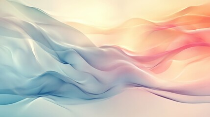 Fototapeta premium Tranquil Wave Pattern in Transparent Abstract Background - Serene Color Blend with Creative Concepts