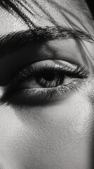 Obraz premium Nahaufnahme Augen, Iris, Wimpern, gesicht und Haut
