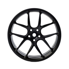 Obraz premium Black alloy wheel on a white isolated background