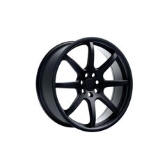 Obraz premium Black alloy wheel, white isolated background