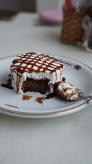 Creamy chocolate cake dessert