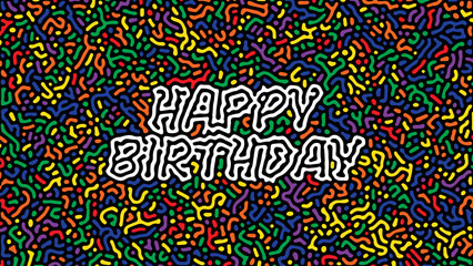 Unique Happy Birthday Greeting Background for Wallpaper, Greeting Card, Poster, Decoration, Banner