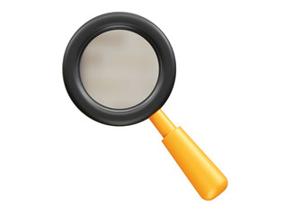 Magnifying glass icon illustration. Search icon vector 3d render