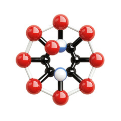 Obraz premium Hydrocarbon molecular model, single object isolated on solid white background, , transparent background