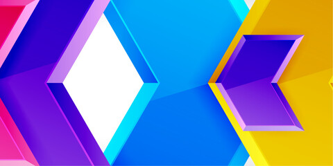 Vector 3d arrow techno design template