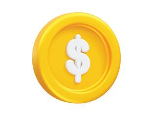 Dollar icon 3d render