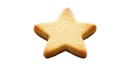Star-shaped cookie on a white isolated background.