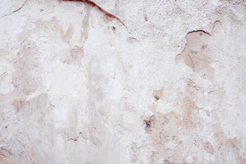 Old textured concrete wall with natural defects. Scratches, cracks, crevices. Can be used as background for design or poster.