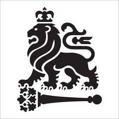 Lion Logo Design Vector Template. Lion Head Logo Icon Vector illustration. Black and white Lion head vector illustration, lion luxury logo icon template, elegant lion logo design illustration 