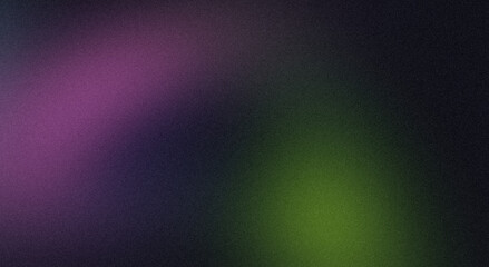 Abstract dark purple blue green colour grainy gradient backdrop design. Soft noisy color flow shaped gradient texture. Vibrant colors flow, website header design, poster, banner