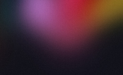 Abstract dark pink purple orange blue colour grainy gradient backdrop design. Soft noisy color flow shaped gradient texture. Vibrant colors flow, website header design, poster, banner