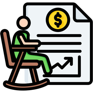 person sitting chair financial document clip art preview